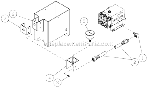 Pressure Gauge Diagram and Parts List for HU-3004-0M11  Mi-T-M Pressure Washer