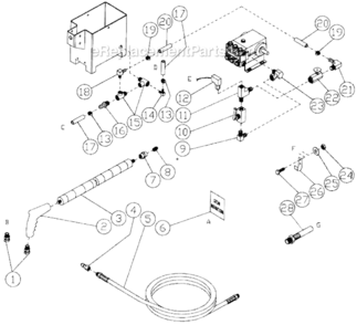 Steam Diagram and Parts List for HU-3004-0M31  Mi-T-M Pressure Washer