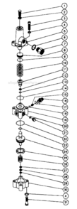 Unloader Assembly Diagram and Parts List for HU-3004-0M31  Mi-T-M Pressure Washer