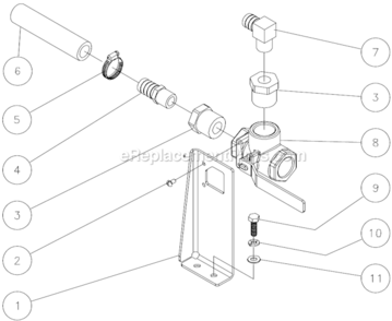 3-Way Ball Valve Diagram and Parts List for HVSSERIES  Mi-T-M Pressure Washer
