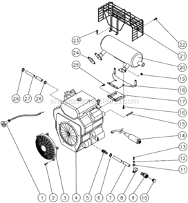Page W Diagram and Parts List for HVSSERIES  Mi-T-M Pressure Washer