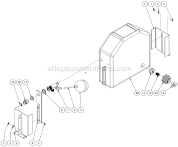 Part Location Diagram of 20-0912A18 Mi-T-M Float Tank Inlet Bracket