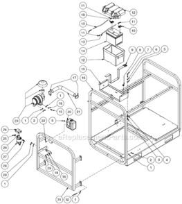 Frame Assembly Diagram and Parts List for HVSSERIES  Mi-T-M Pressure Washer