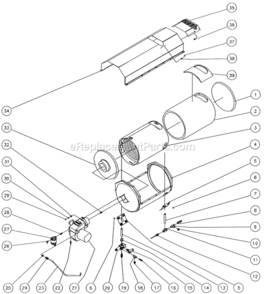 Heat Exchanger Assembly After S/N 15009977 Diagram and Parts List for HVSSERIES  Mi-T-M Pressure Washer