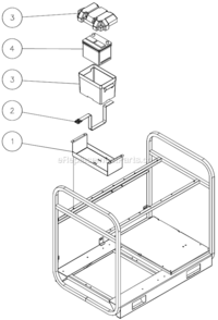 Battery Box Assembly Diagram and Parts List for HVSSERIES  Mi-T-M Pressure Washer