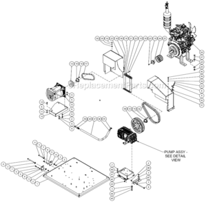 Isolation Plate Diagram and Parts List for HVSSERIES  Mi-T-M Pressure Washer