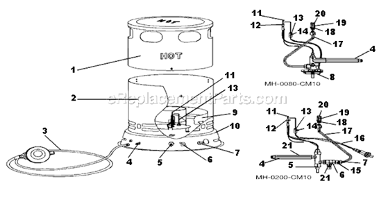 Part Location Diagram of 68-6026 Mi-T-M Base