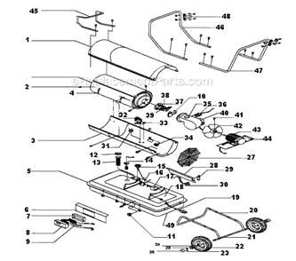 Part Location Diagram of 68-3139 Mi-T-M Rear Handle
