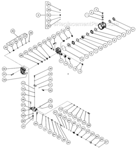 Pump Assembly Diagram and Parts List for WP-2000-0MTB  Mi-T-M Pressure Washer