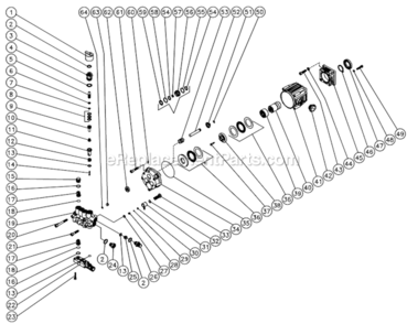 Pump Assembly Diagram and Parts List for WP-2003-0MHB  Mi-T-M Pressure Washer
