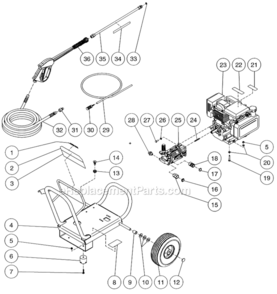 Part Location Diagram of 34-9005 Mi-T-M Safety Decal Kit