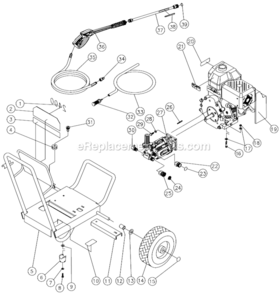 Part Location Diagram of 1-0117 Mi-T-M Engine, 6.0 Hp Intek I/C