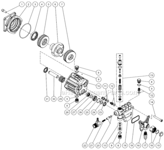 Page D Diagram and Parts List for WP-2500-4MHB  Mi-T-M Pressure Washer