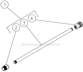 Lance Assembly Diagram and Parts List for WP-2550-3MBB  Mi-T-M Pressure Washer