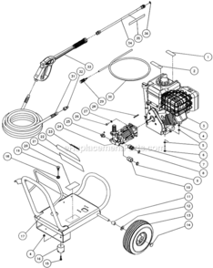 Part Location Diagram of 1-0107 Mi-T-M Engine-6.5 H.P Bands Intek Wp-2700-0Mib