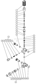 Unloader Assembly Diagram and Parts List for WP-3000-4MHB  Mi-T-M Pressure Washer