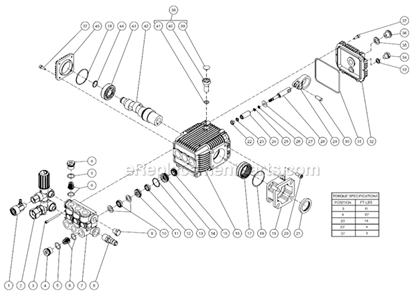 Page E Diagram and Parts List for WP-3000-4MRB  Mi-T-M Pressure Washer