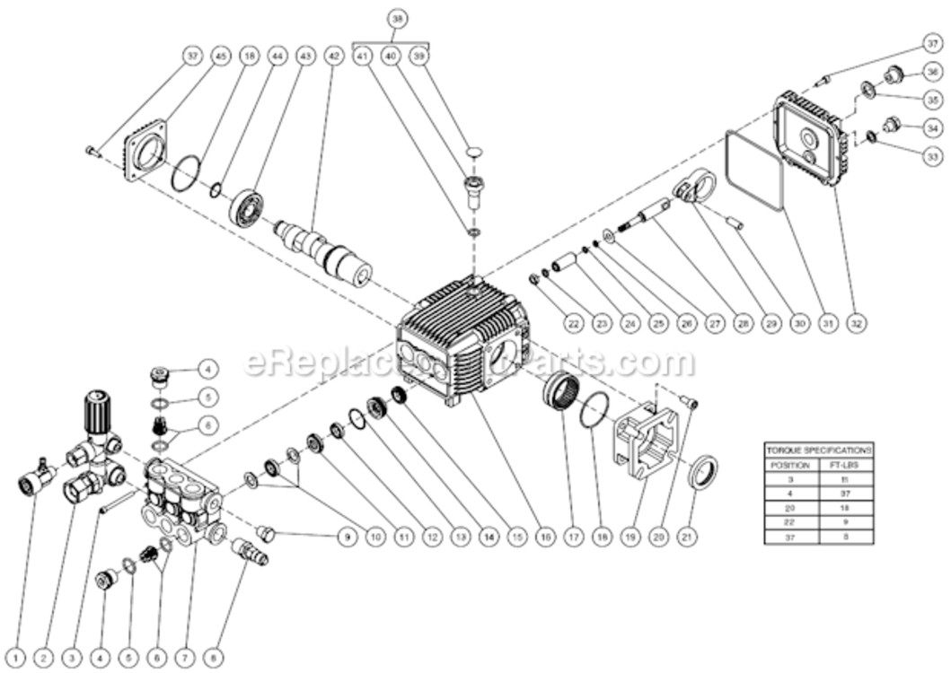 Page E Diagram and Parts List for WP-3000-4MHB  Mi-T-M Pressure Washer
