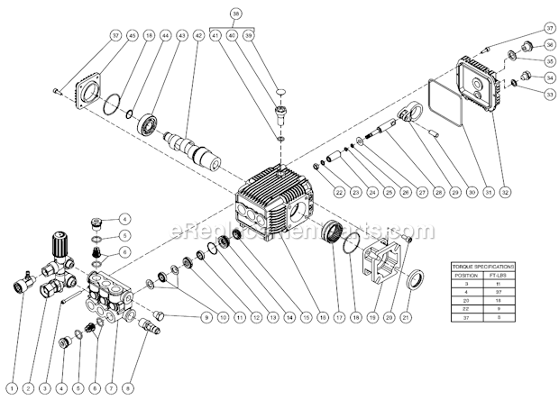 Page E Diagram and Parts List for WP-3000-4MRB  Mi-T-M Pressure Washer