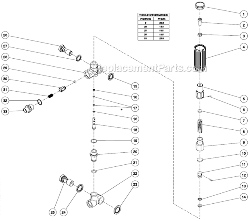 Unloader Assembly Diagram and Parts List for WP-3003-0MVB  Mi-T-M Pressure Washer