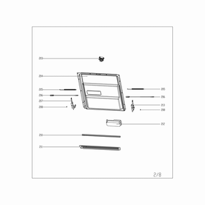 Dispenser Assembly Diagram and Parts List for MDT24H3AST  Midea Dishwasher