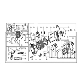 Laundry Center Diagram and Parts List for MCSCWD20W  Midea Washer Dryer Combo