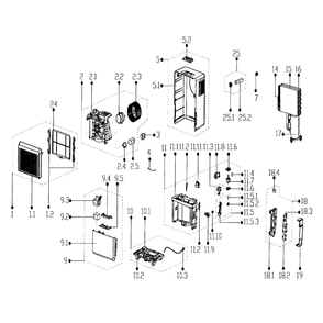 Part Location Diagram of 12120100000594 Midea Installation Bracket Subassembly