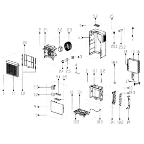 Part Location Diagram of 17120100000344 Midea Humidity Sensor Assembly