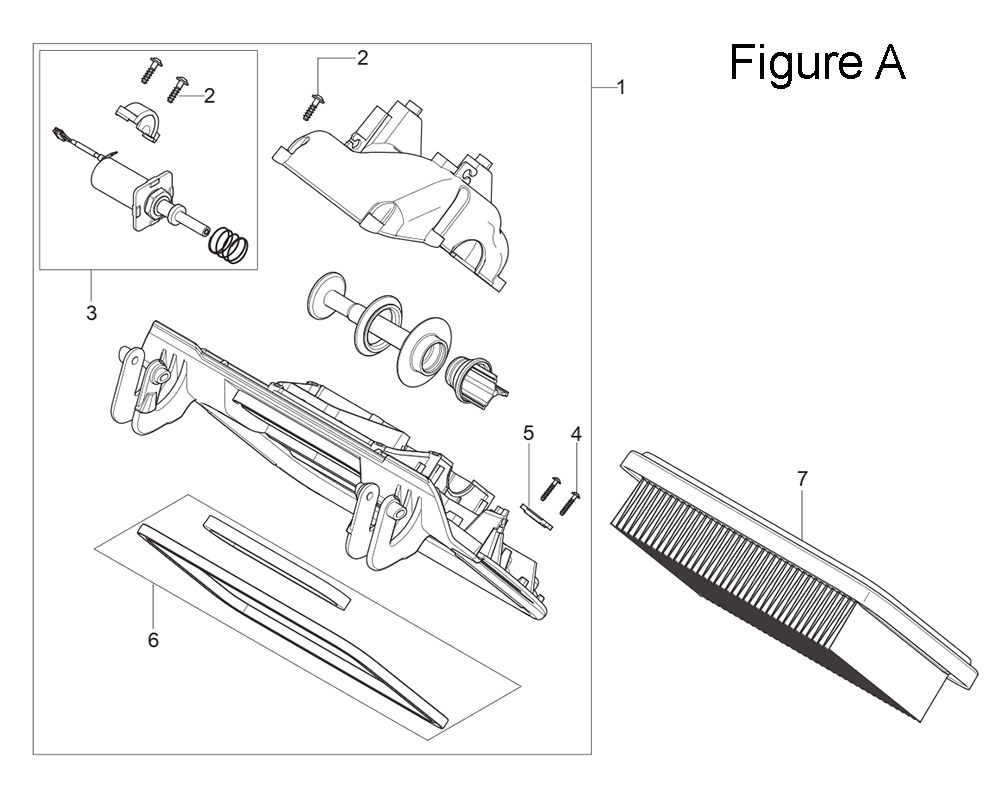 Fig-1 Diagram and Parts List for 8960-20 J08A Milwaukee Dust Collector