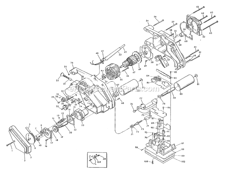 Page A Diagram and Parts List for 5930 659-1001 Milwaukee Sander Grinder