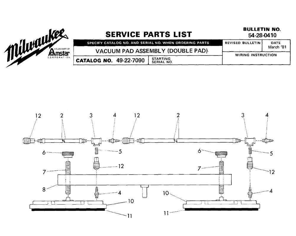 Fig-0 Diagram and Parts List for 49-22-7090  Milwaukee Dust Collector