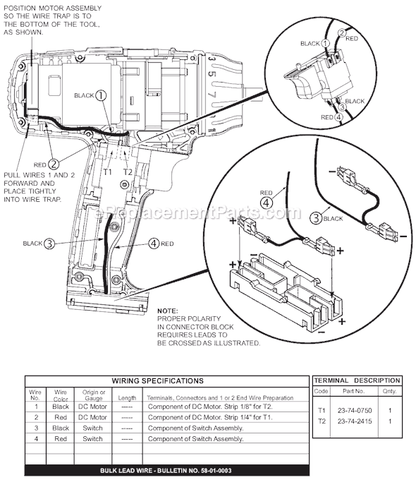 Page B Diagram and Parts List for 0612-22 SER 311A Milwaukee Cordless Drill
