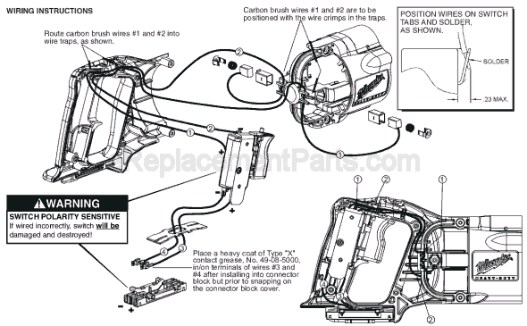 Page C Diagram and Parts List for 0719-20 SER A56B Milwaukee Reciprocating Saw