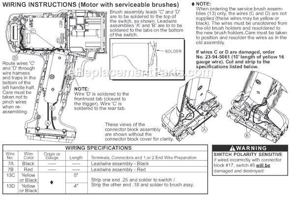 Page B Diagram and Parts List for 0724-24 SER A55A Milwaukee Hammer Drill