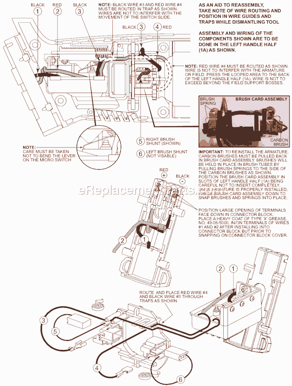 Page B Diagram and Parts List for 0725-21 SER B40A Milwaukee Angle Grinder