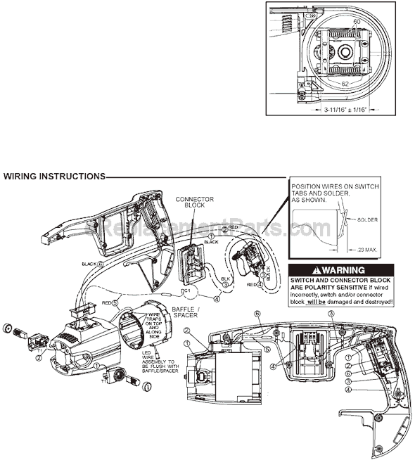 Page B Diagram and Parts List for 0729-20 SER A59A Milwaukee Band Saw