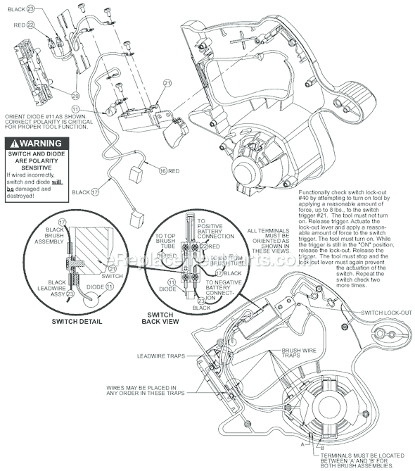 Page B Diagram and Parts List for 0730-20 SER A57B Milwaukee Circular Saw