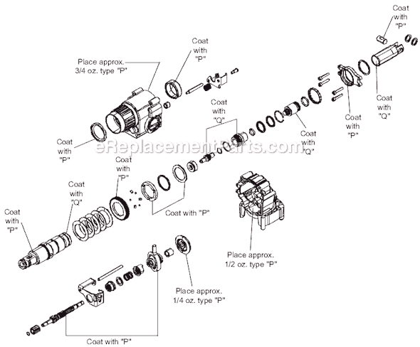 Page D Diagram and Parts List for 0756-22 SER A74B Milwaukee Demolition Hammer