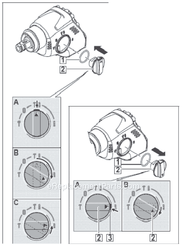 Page E Diagram and Parts List for 0756-22 SER A74B Milwaukee Demolition Hammer