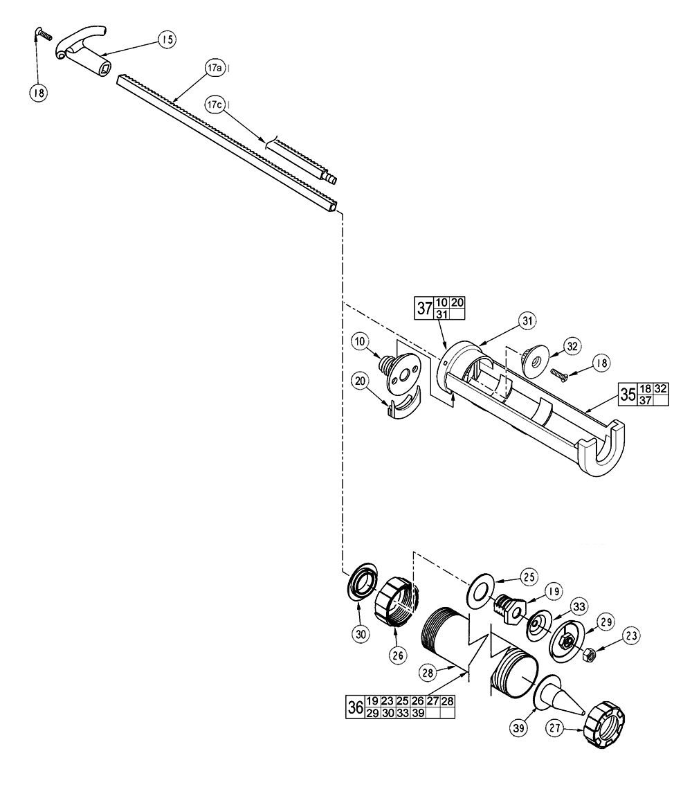 Fig-1 Diagram and Parts List for 6562-51 A63A Milwaukee Miscellaneous