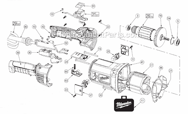 Page A Diagram and Parts List for 1680-21  Milwaukee Drill Press