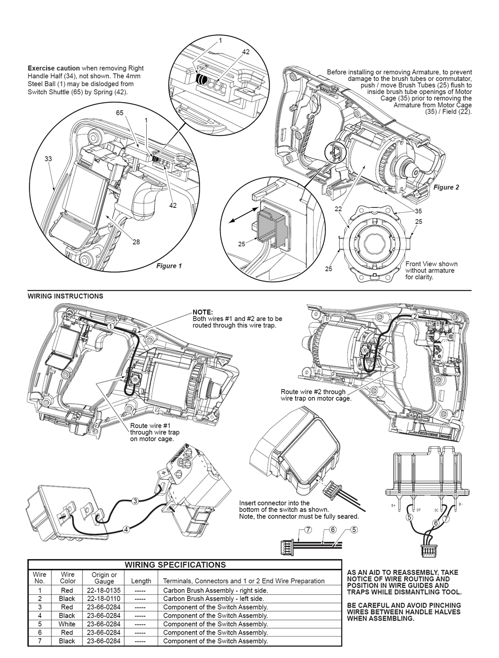 Fig-1 Diagram and Parts List for 2620-22 B58B Milwaukee Saw