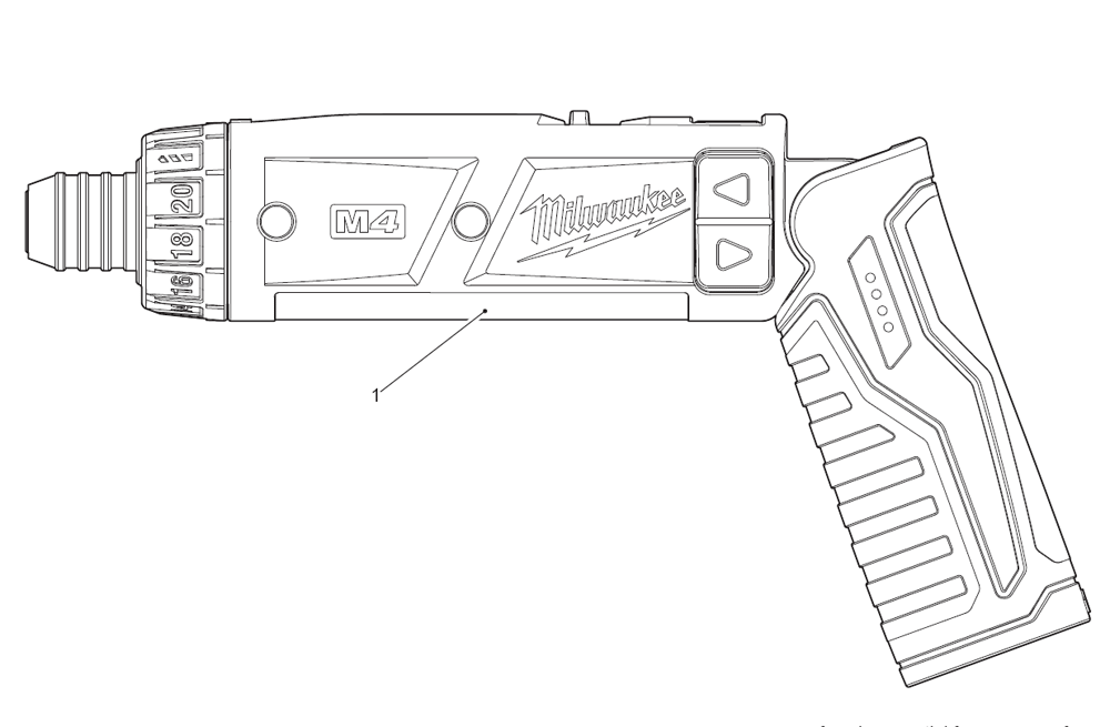 Fig-0 Diagram and Parts List for 2101-20 E89A Milwaukee Electric Drill