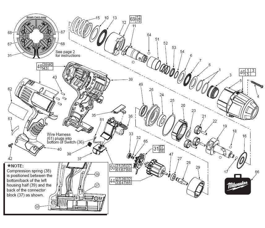 Fig-0 Diagram and Parts List for 2665-20  Milwaukee Impact Driver