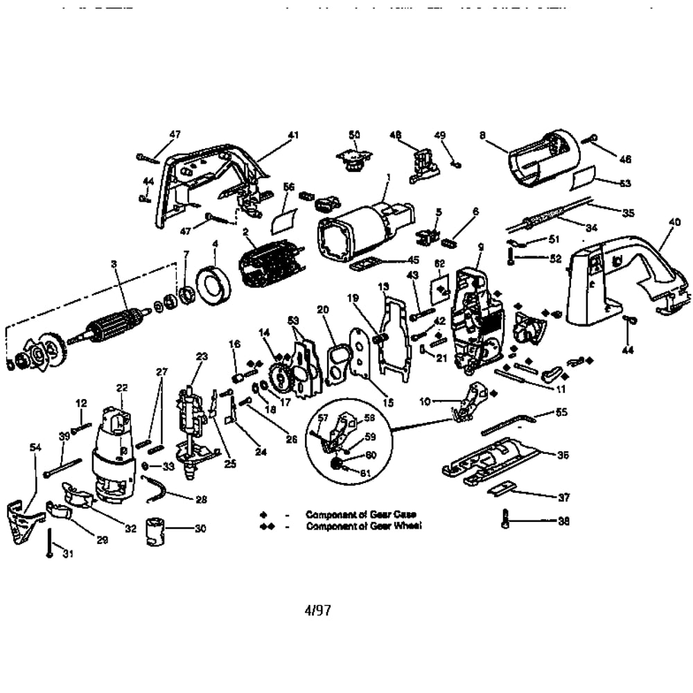 Unit Parts Diagram and Parts List for 6266TYPEA  Milwaukee Reciprocating Saw