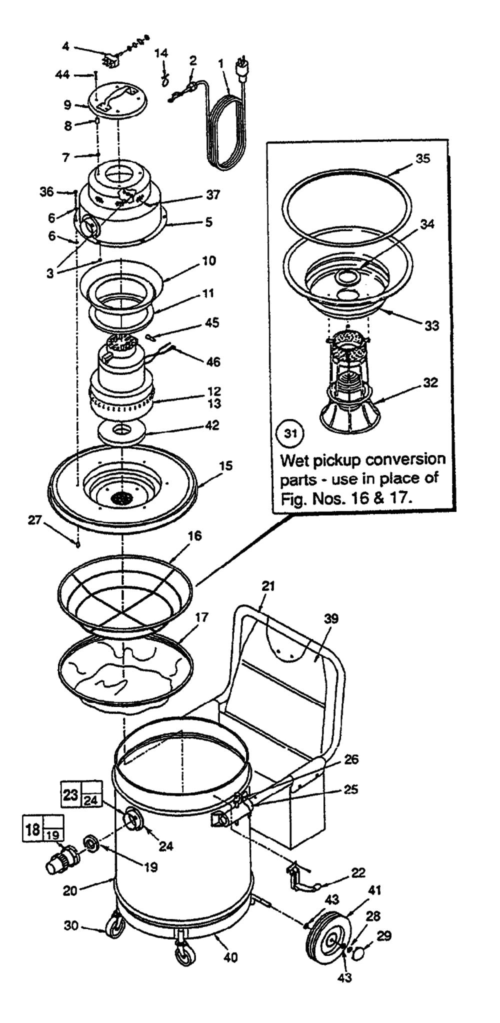 Fig-0 Diagram and Parts List for 8912-2 635A Milwaukee Leaf Blower / Vacuum