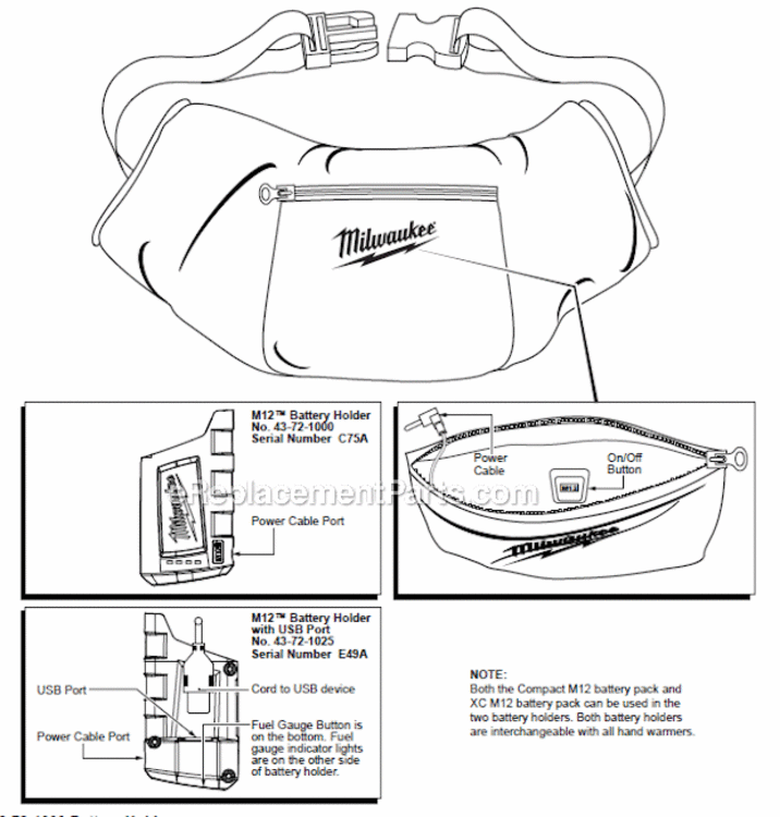Page A Diagram and Parts List for 2322-21  Milwaukee Workwear