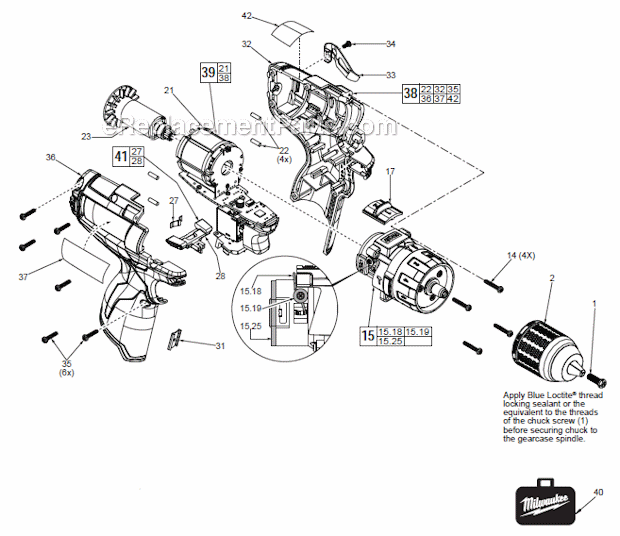 Page A Diagram and Parts List for 2403-22  Milwaukee Electric Drill