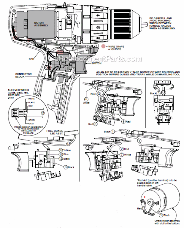Page B Diagram and Parts List for 241120  Milwaukee Cordless Drill