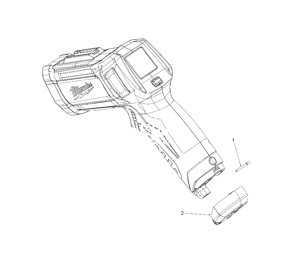 Ir Temp Meter (Alkaline) Diagram and Parts List for 2266-20NST B88A Milwaukee Heat Gun